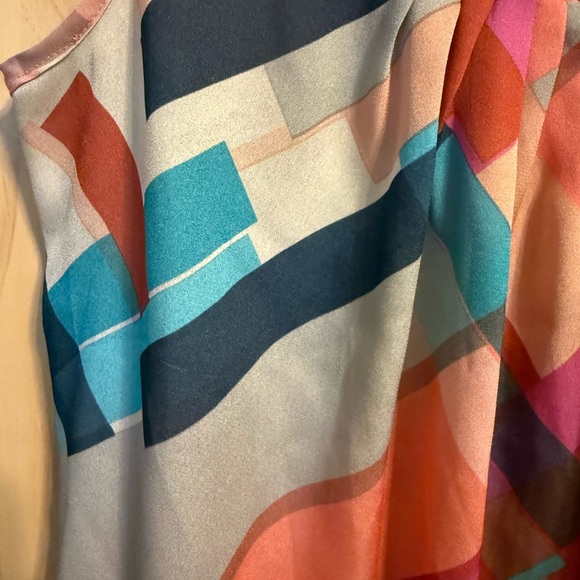 Liz Claiborne Multicolor Geometric sleeveless Blouse - Picture 5 of 6